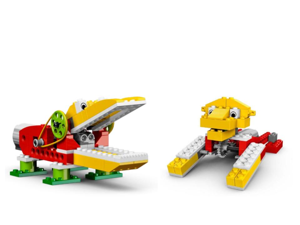 Lego WeDo models of Roaring Lion and Hungry Alligator