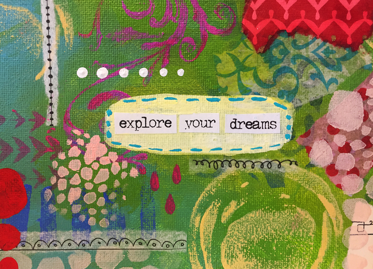 Affirmation made from mixed media