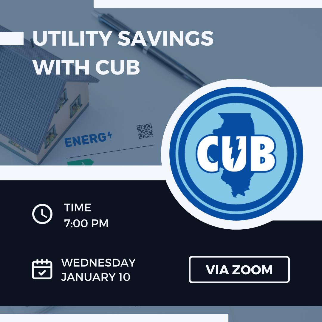Ad from cub: Utility Savings with Cub. Time 7 p.m. Wednesday, January 10. Via Zoom.