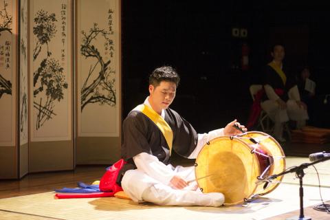 Traditional Korean drum performance