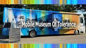 Bus with Mobile Museum of Tolerance printed along the side