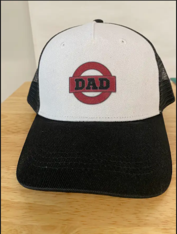 Hat with dad logo