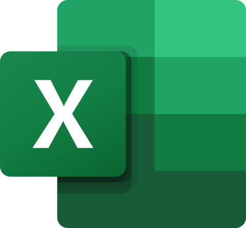 Icon of a Microsoft Excel file with the classic X logo on a green background