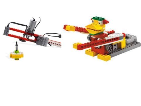 picture of the Lego We Do Drumming Monkey and Smart Spinner models