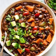 Bowl of vegetarian chili