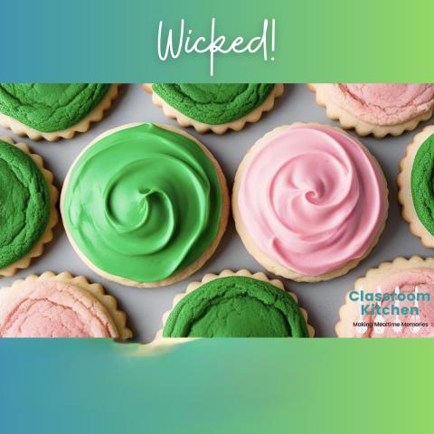 Cupcakes with pink and green frosting
