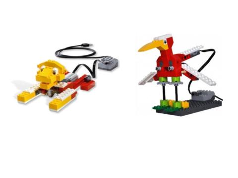 Roaring Lion and Flying Bird Lego models