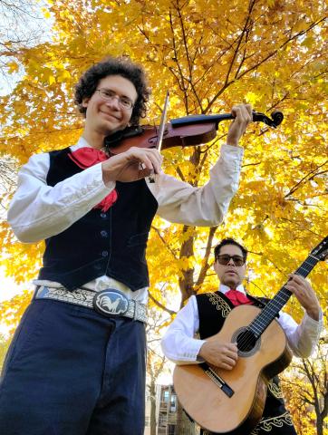 A violin and guitar player 