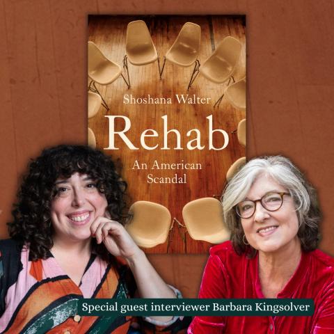 Both authors and book cover, Rehab
