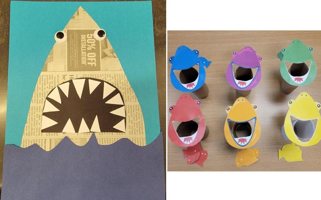 Newspaper Shark & Feed the Shark Game Craftts