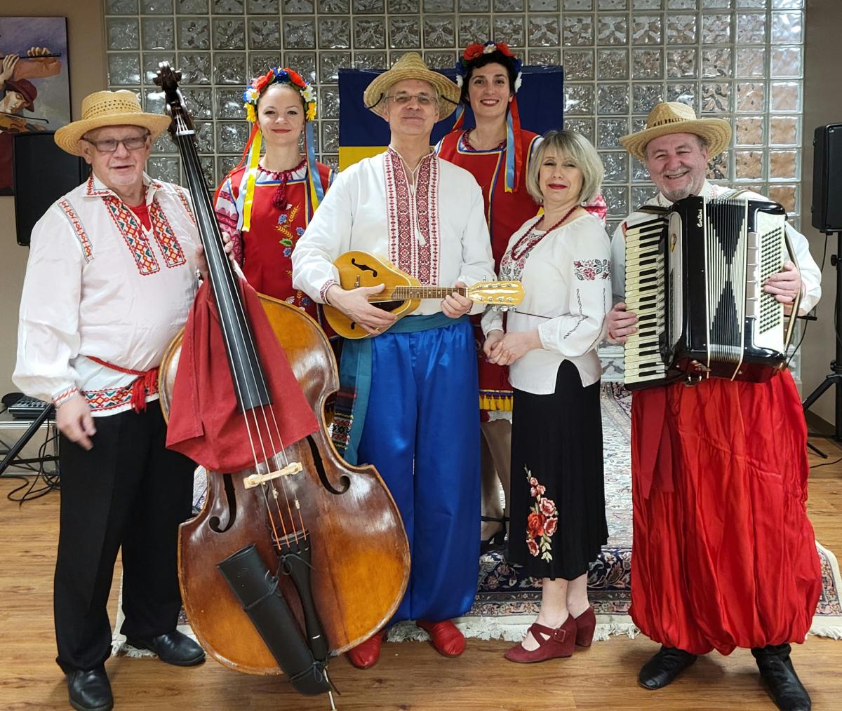 The Internationals in traditional costume