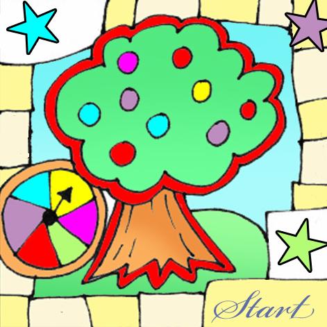 Board game image with tree and spinner