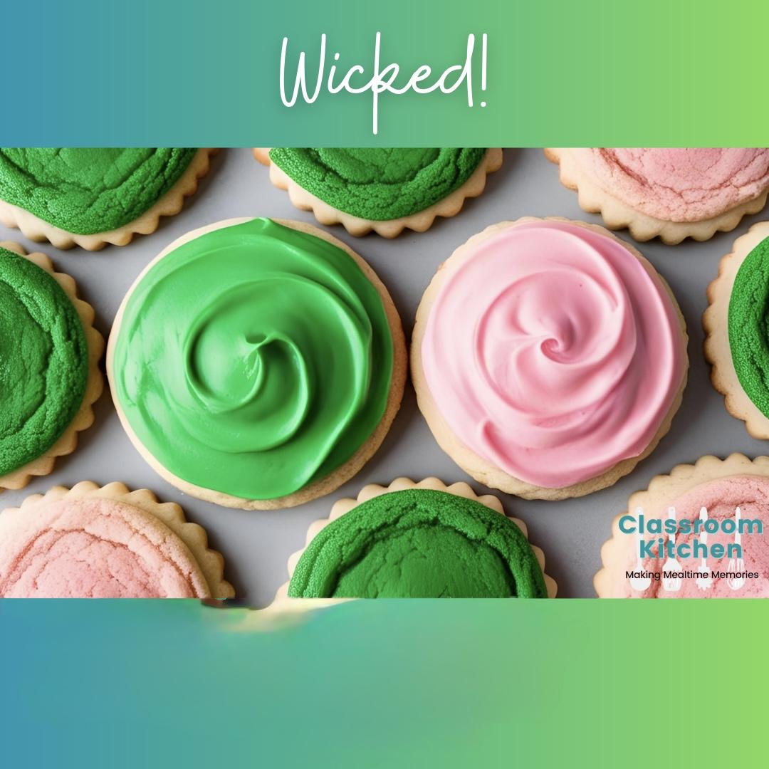 Cupcakes with pink and green frosting