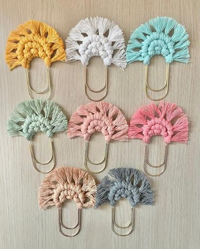 colorful macrame bookmarks