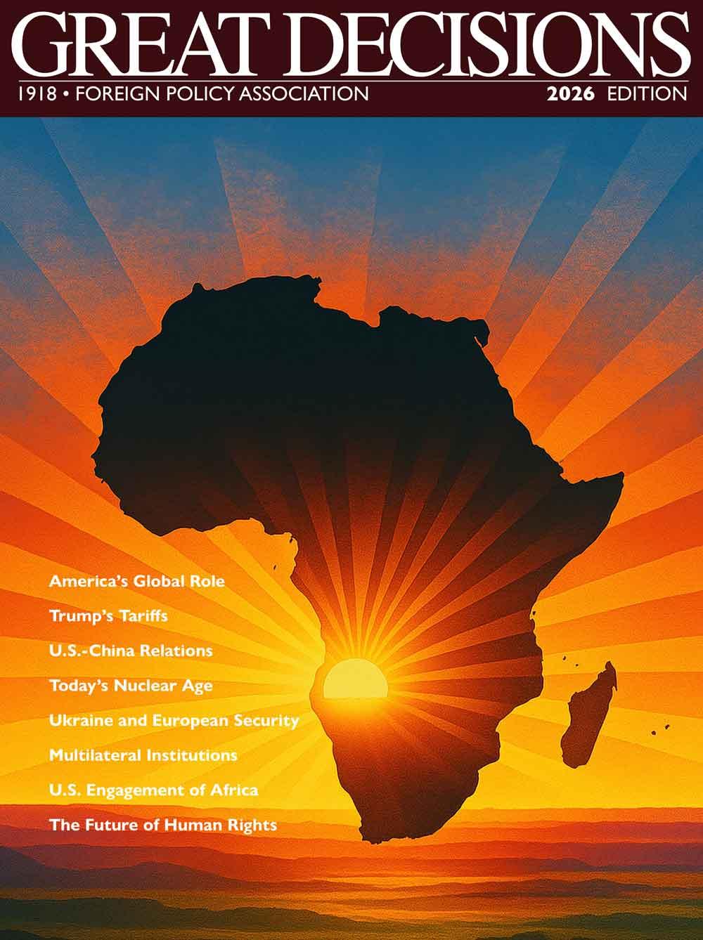 Book cover with Africa